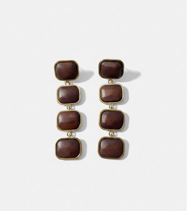 Pendientes SP250928-6 marrón