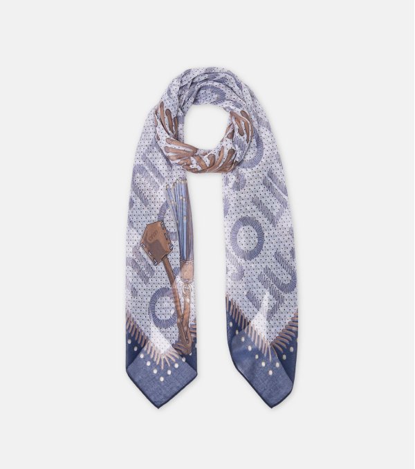 Pañuelo Liu Jo Logotipo Azul