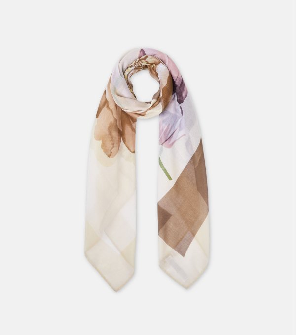 Pañuelo Liu Jo Flores Crema